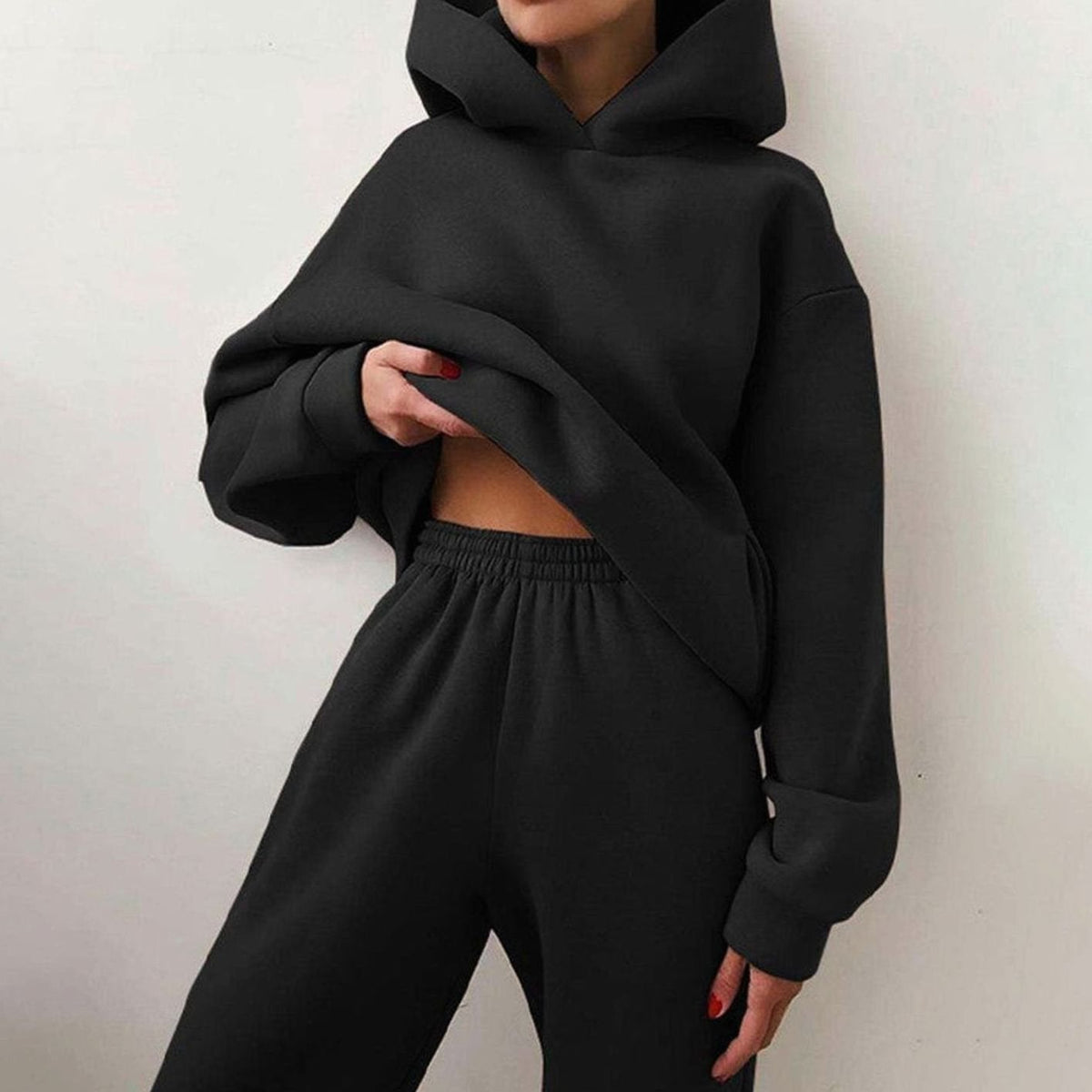 Damen Jogginganzug Mit Kapuze Im Oversize Schnitt