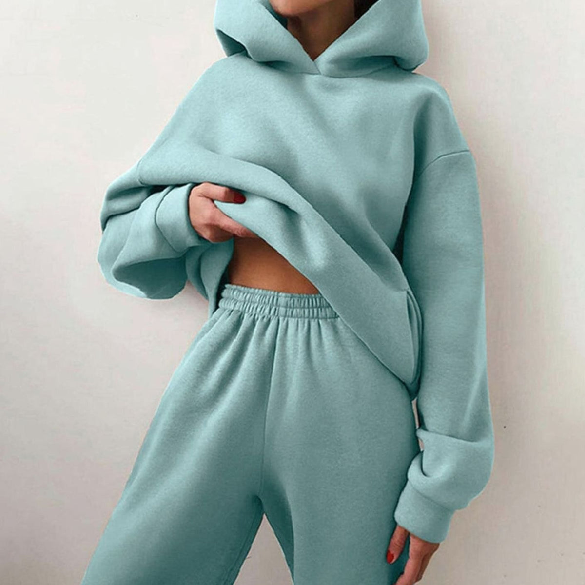 Damen Jogginganzug Mit Kapuze Im Oversize Schnitt