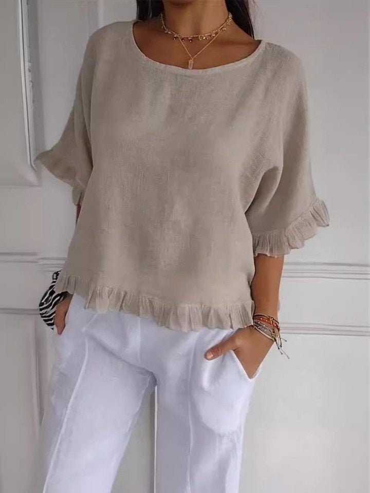 Damenbluse kombiniert für einen luftigen, lässigen Look