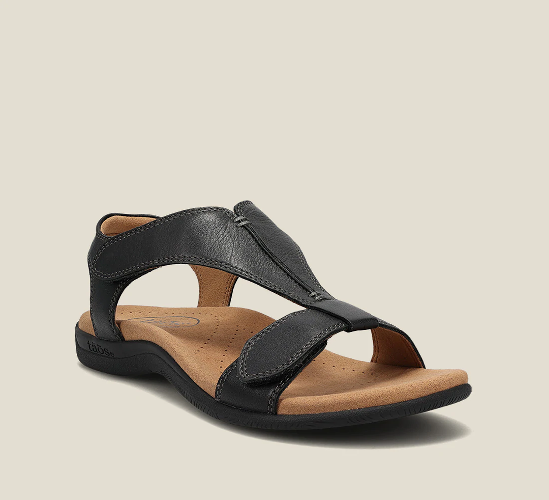 Orthopädische Damen-Sandalen mit T-Riemen und verstellbarem Klettverschluss