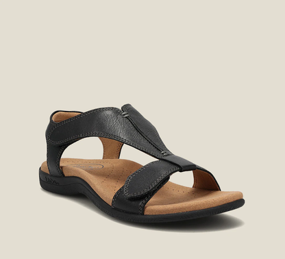Orthopädische Damen-Sandalen mit T-Riemen und verstellbarem Klettverschluss