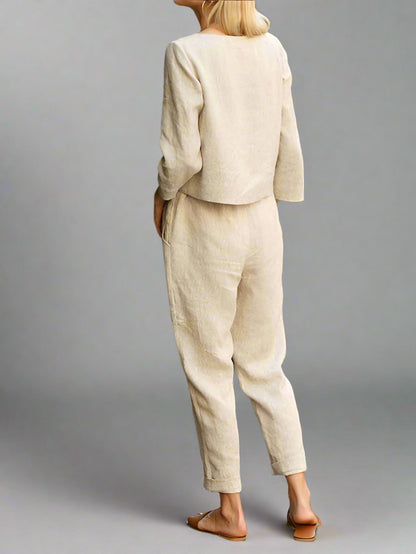 Bequemes Damen-Sommer-Outfit, zwei-teilig, atmungsaktiv, stilvoll