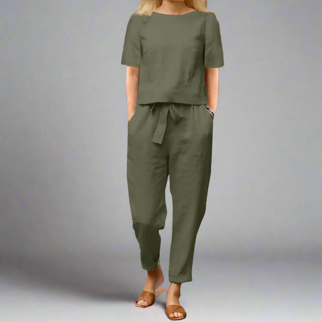 Bequemes Damen-Sommer-Outfit, zwei-teilig, atmungsaktiv, stilvoll