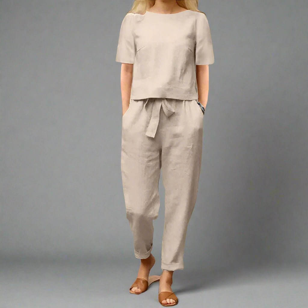 Bequemes Damen-Sommer-Outfit, zwei-teilig, atmungsaktiv, stilvoll