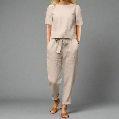 Bequemes Damen-Sommer-Outfit, zwei-teilig, atmungsaktiv, stilvoll